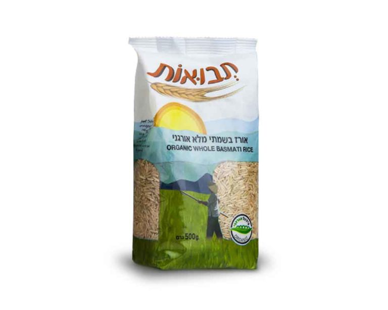 אורז בסמטי מלא אורגני תבואות 1 ק''ג