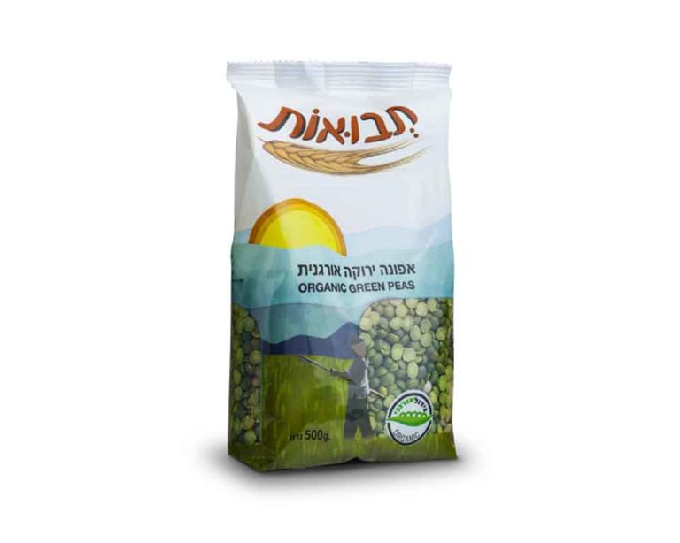 אפונה ירוקה אורגנית תבואות 500 גרם