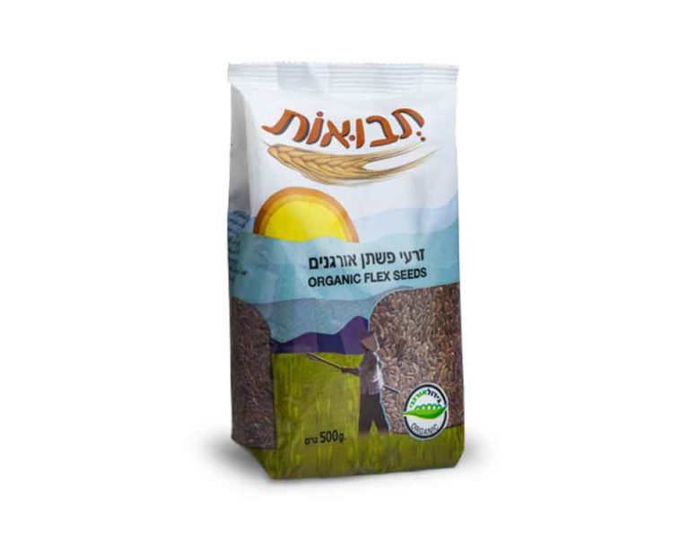פשתן זרעים אורגני תבואות 500 גרם