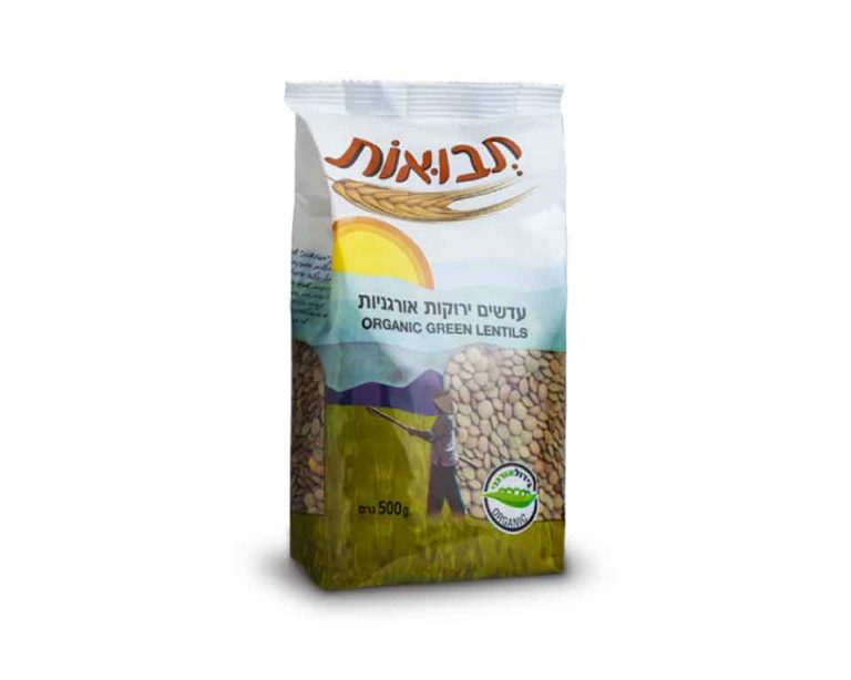 עדשים ירוקות אורגניות תבואות 500 גרם
